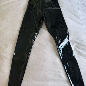 Commando High-waisted Patent Leather Leggings; Medium